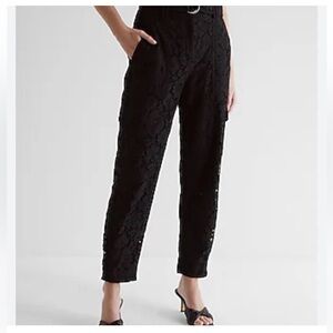 Express Black Lace Ankle Pants